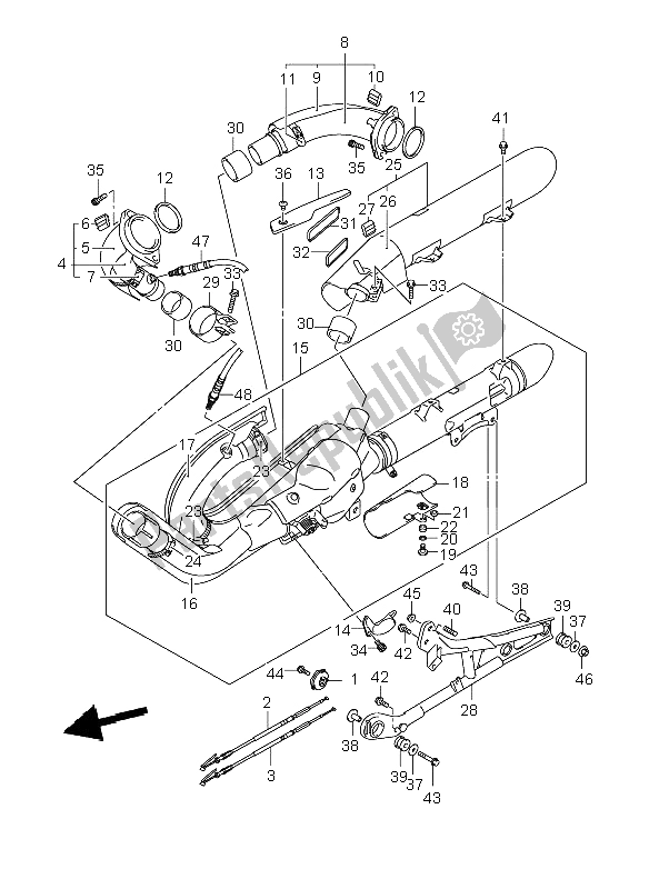 Todas las partes para Silenciador de Suzuki VZR 1800R M 1800 Intruder 2006