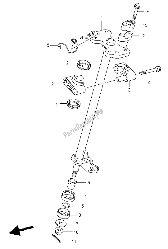 Tutte le parti per il Albero Dello Sterzo del Suzuki LT A 400 Eiger 4X2 2002