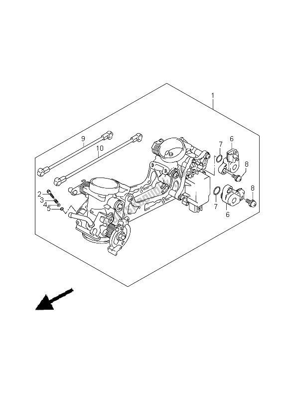 All parts for the Throttle Body of the Suzuki SV 650 Nsnasa 2008