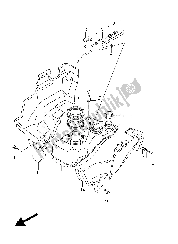 Wszystkie części do Zbiornik Paliwa Suzuki LT A 750 XPZ Kingquad AXI 4X4 2010