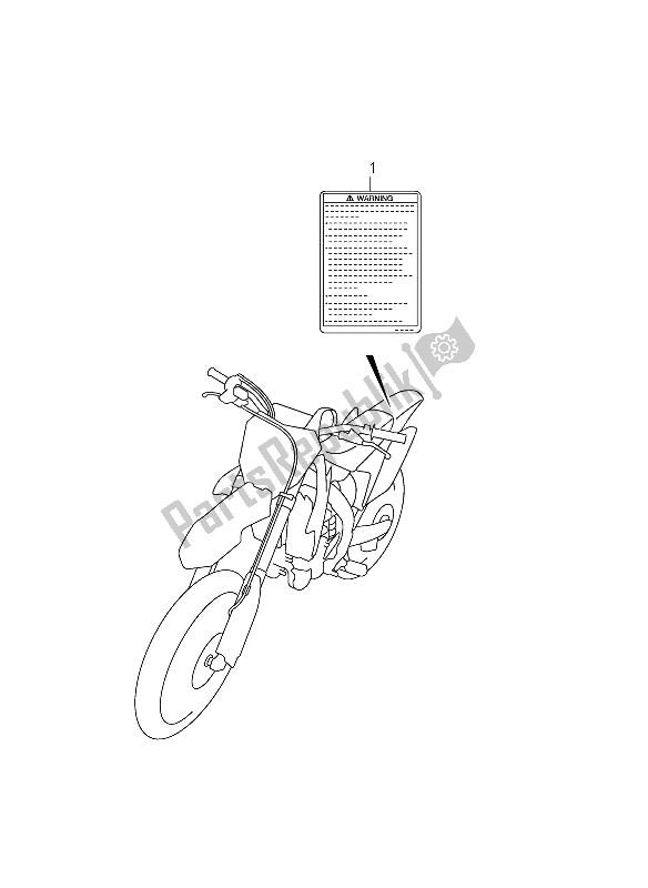 All parts for the Label of the Suzuki RM Z 250 2012