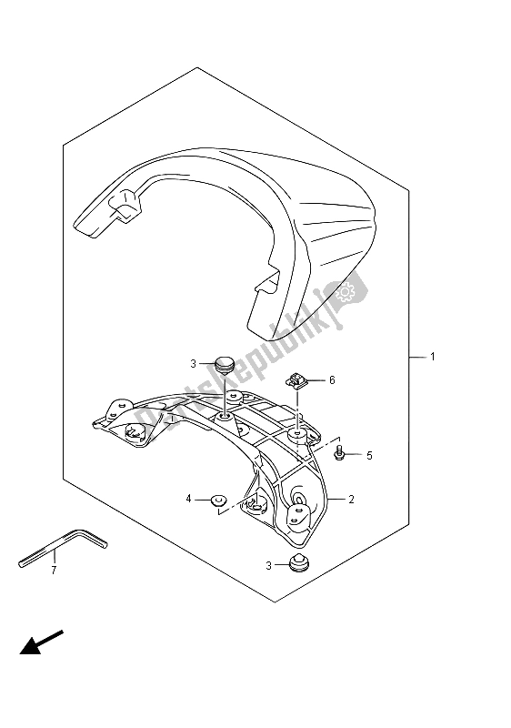 Todas las partes para Caja De Cola Del Asiento (vzr1800 E19) de Suzuki VZR 1800 BZ M Intruder 2015