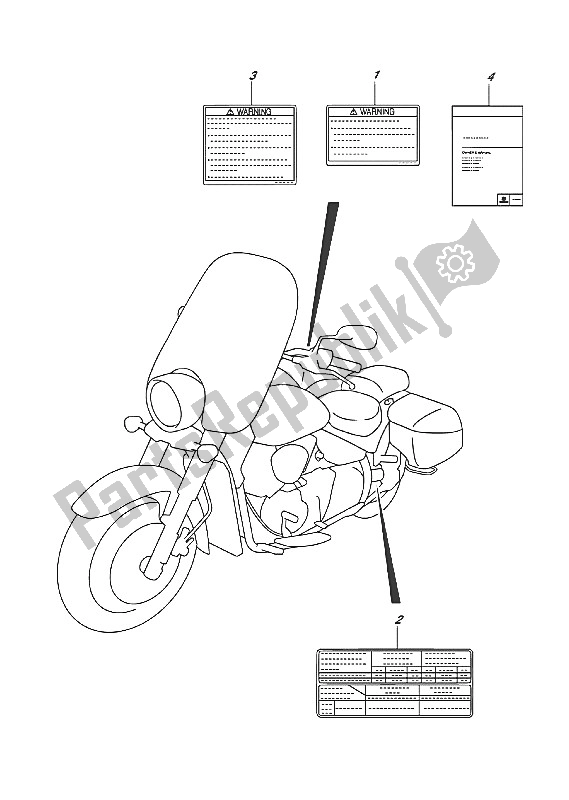 All parts for the Label (vl1500bt E02) of the Suzuki VL 1500 BT Intruder 2016