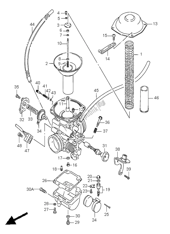 Toutes les pièces pour le Carburateur du Suzuki LS 650 Savage 2001