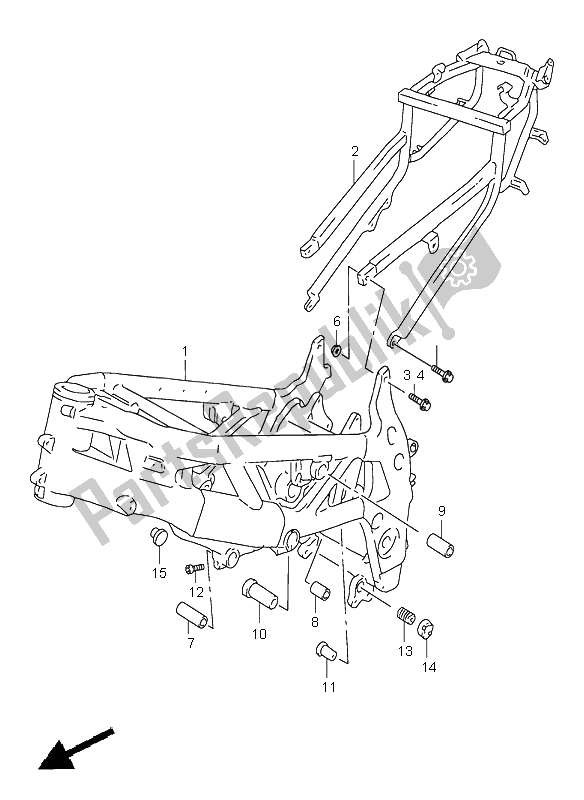 Todas las partes para Marco de Suzuki TL 1000S 1999