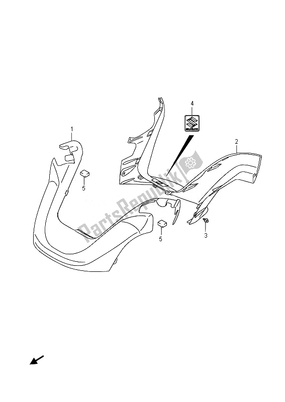 All parts for the Handle Cover of the Suzuki AN 650Z Burgman Executive 2014