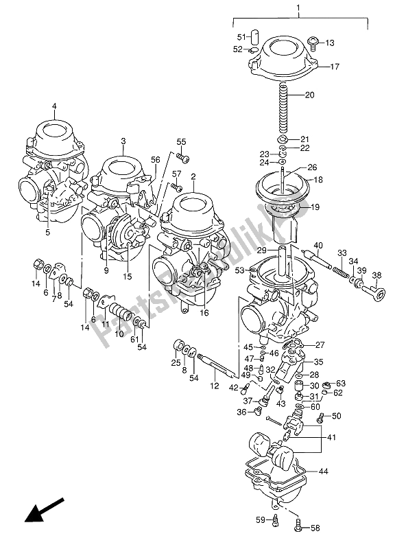 Todas las partes para Carburador (e18-e39) de Suzuki RF 600 RU 1993