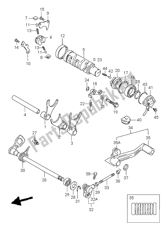 Todas las partes para Cambio De Marchas de Suzuki GSF 600N Bandit 1995