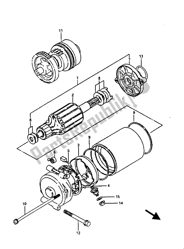 Todas as partes de Motor De Arranque do Suzuki GV 1400 Gdgc 1987