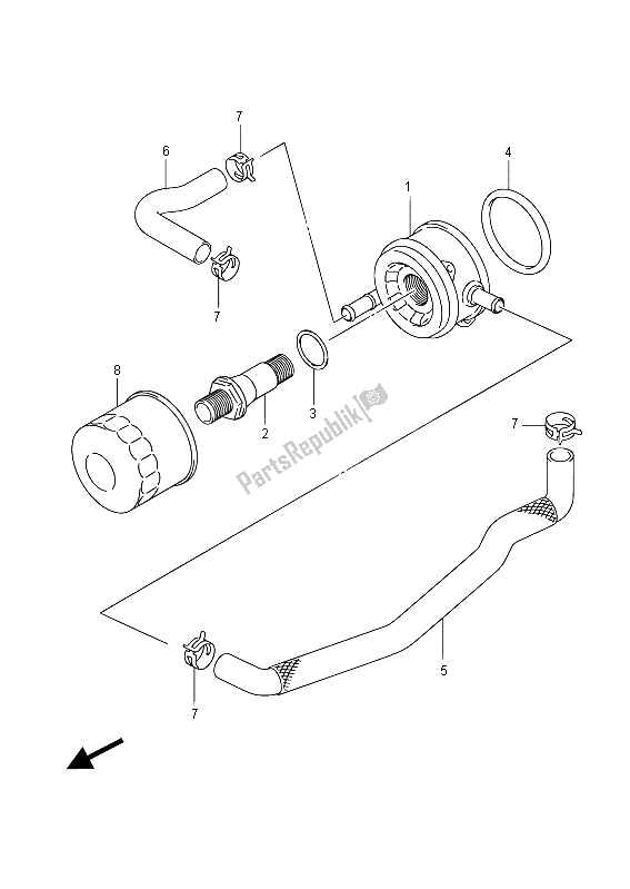 Tutte le parti per il Radiatore Dell'olio del Suzuki VZR 1800 NZR M Intruder 2012