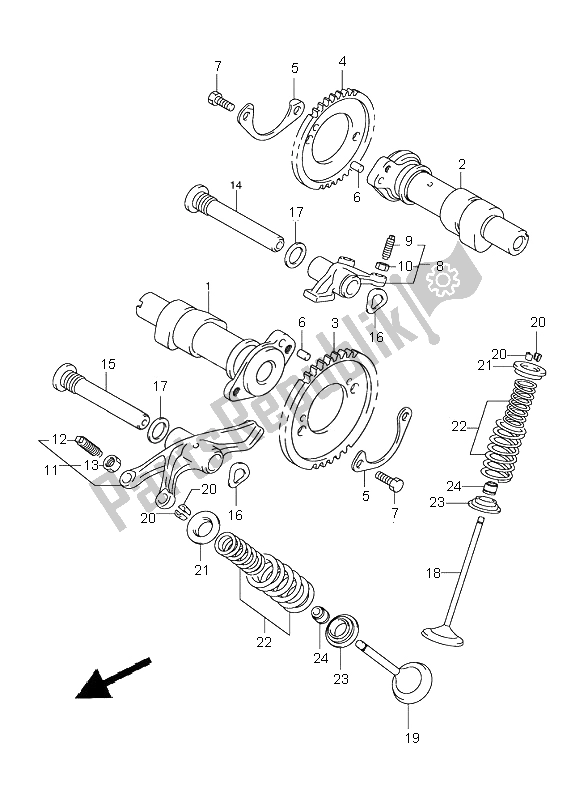 Toutes les pièces pour le Vilebrequin Et Soupape du Suzuki VL 800 Volusia 2001