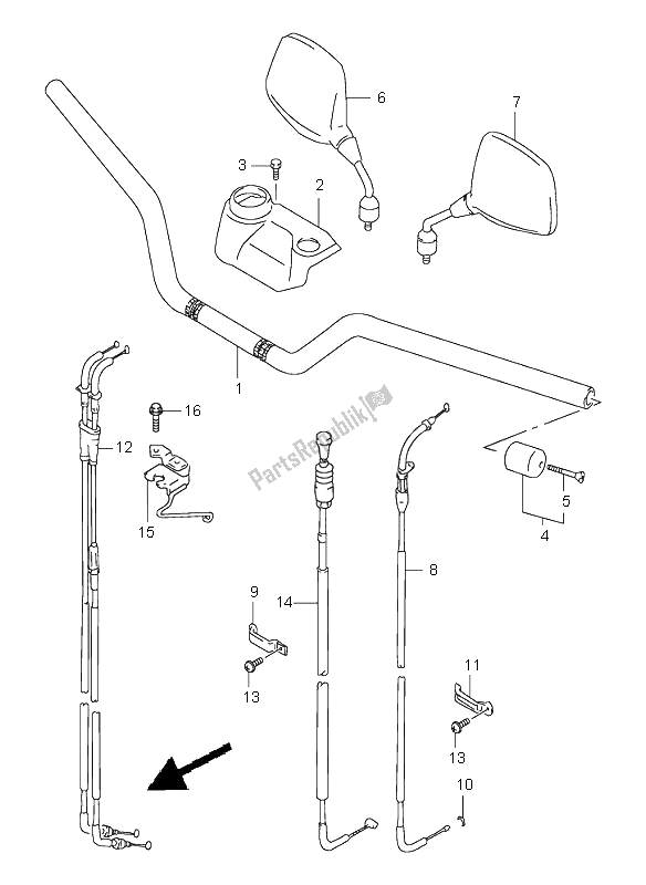 Toutes les pièces pour le Guidon du Suzuki XF 650 Freewind 1999