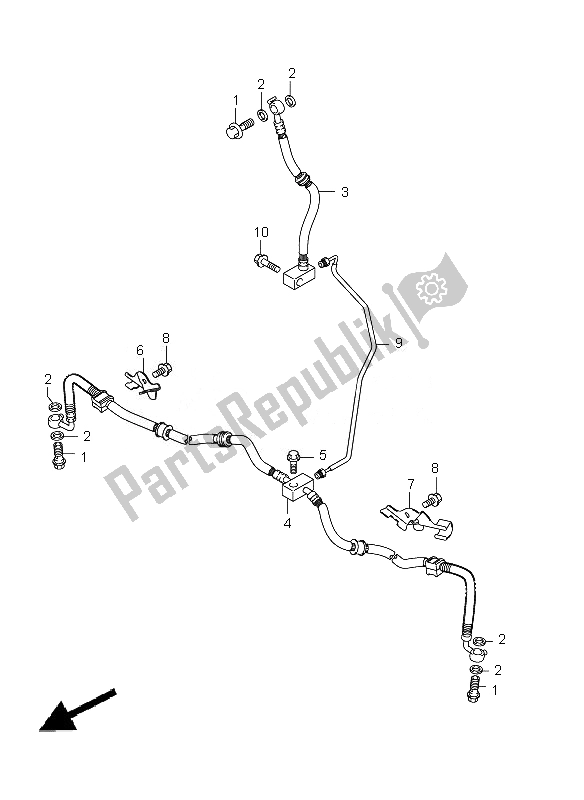 Wszystkie części do Przewód Przedniego Hamulca Suzuki LT A 750 XPZ Kingquad AXI 4X4 2010