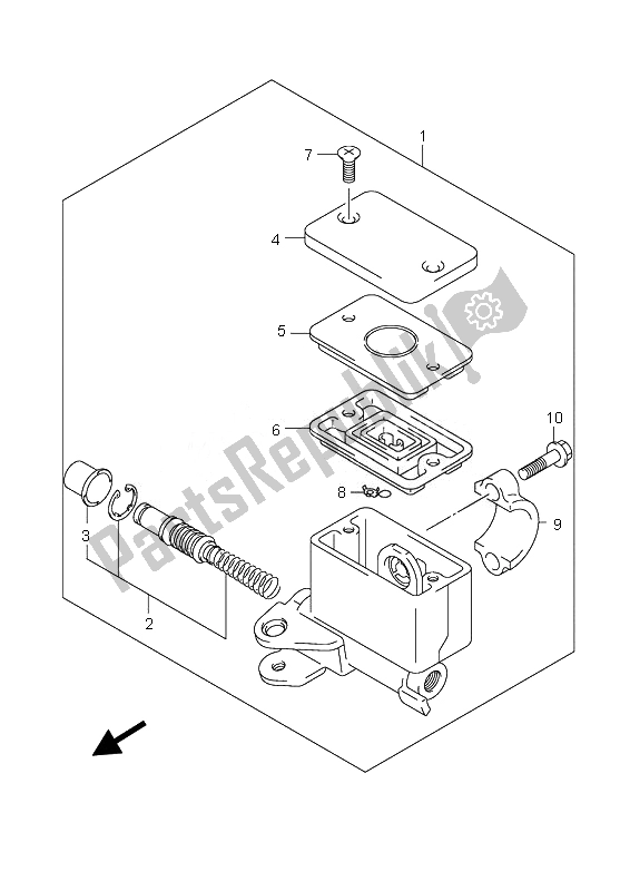 Tutte le parti per il Pompa Freno Anteriore del Suzuki AN 650A Burgman Executive 2007