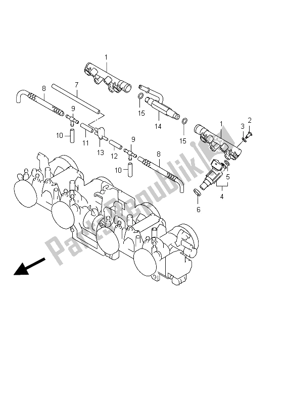 All parts for the Throttle Body Hose & Joint of the Suzuki GSF 1250 SA Bandit 2012