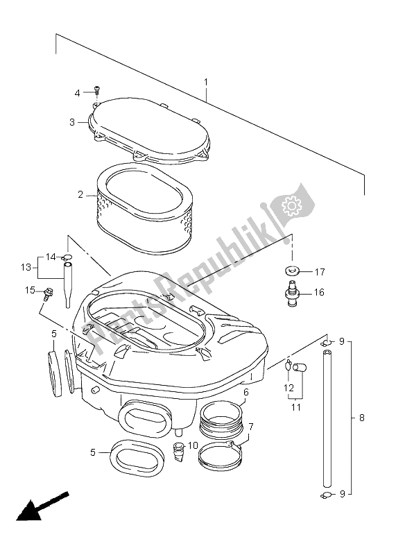 Tutte le parti per il Filtro Dell'aria del Suzuki GSX R 600 1999