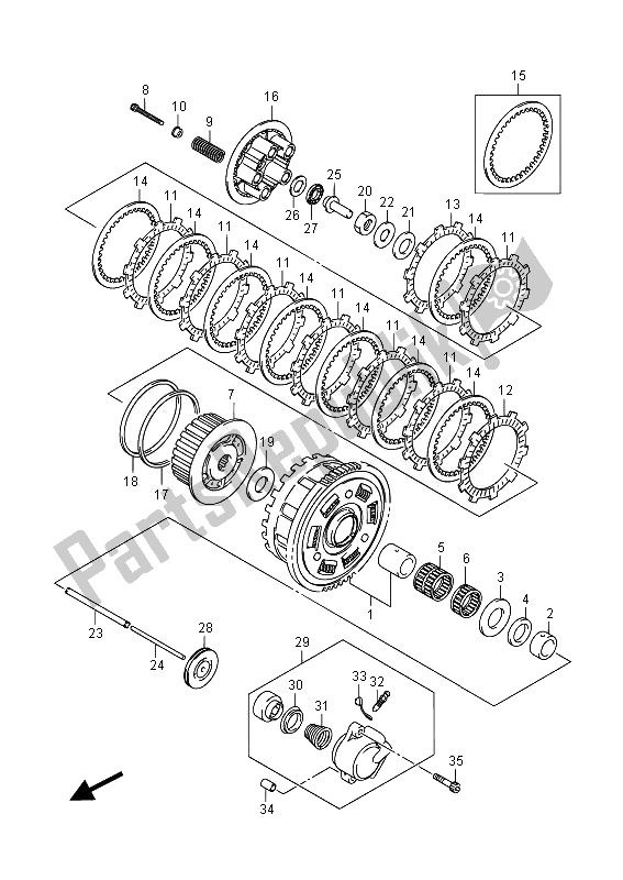 Todas las partes para Embrague de Suzuki GSX 1250 FA 2014