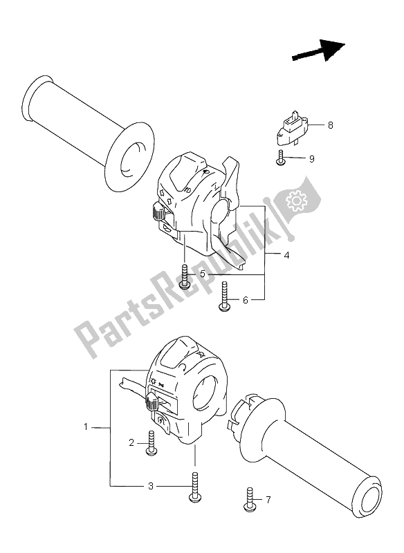 Tutte le parti per il Interruttore Maniglia del Suzuki GSX 600F 2001