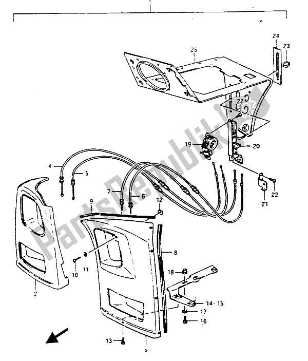 Toutes les pièces pour le Jeu De Carénage D'évent (gv1400gd) du Suzuki GV 1400 Gdgc 1987