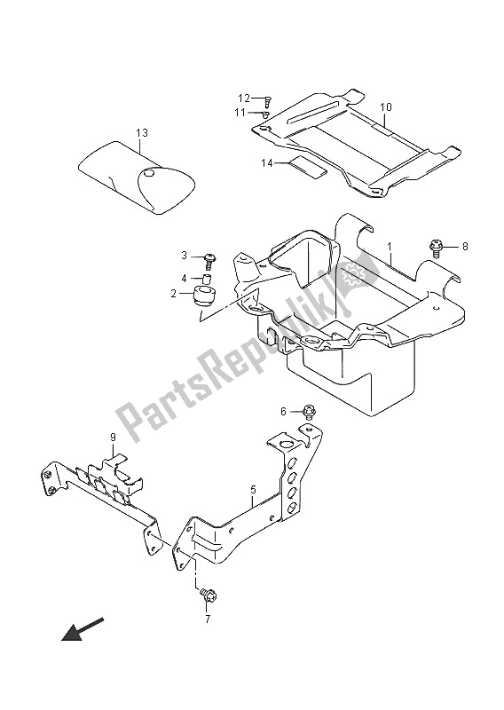 Tutte le parti per il Portabatteria del Suzuki VZR 1800 BZ M Intruder 2016