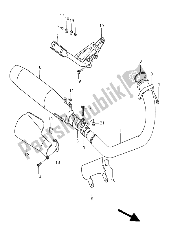 Tutte le parti per il Silenziatore del Suzuki LS 650 Savage 2001