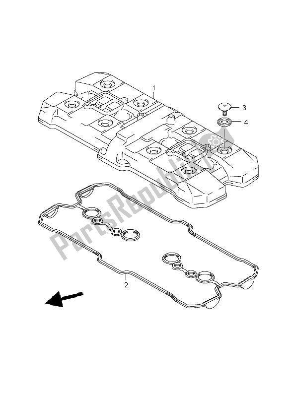 Tutte le parti per il Coperchio Della Testata del Suzuki GSF 1250 Nassa Bandit 2009