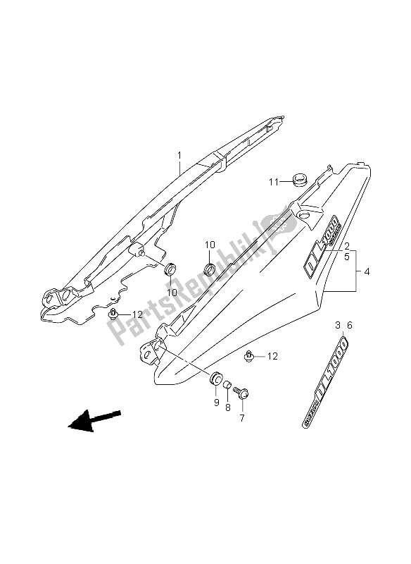 Toutes les pièces pour le Couverture De Queue De Siège du Suzuki DL 1000 V Strom 2009