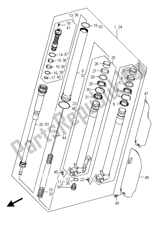 Todas las partes para Amortiguador De Horquilla Delantera de Suzuki RMX 450Z 2015