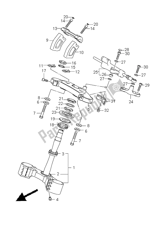 Tutte le parti per il Staffa E Ammortizzatore Di Sterzo del Suzuki GSX 1300 BKA B King 2009