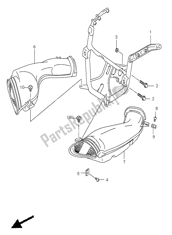 All parts for the Cowling Body Installation Parts of the Suzuki GSX R 600 2001