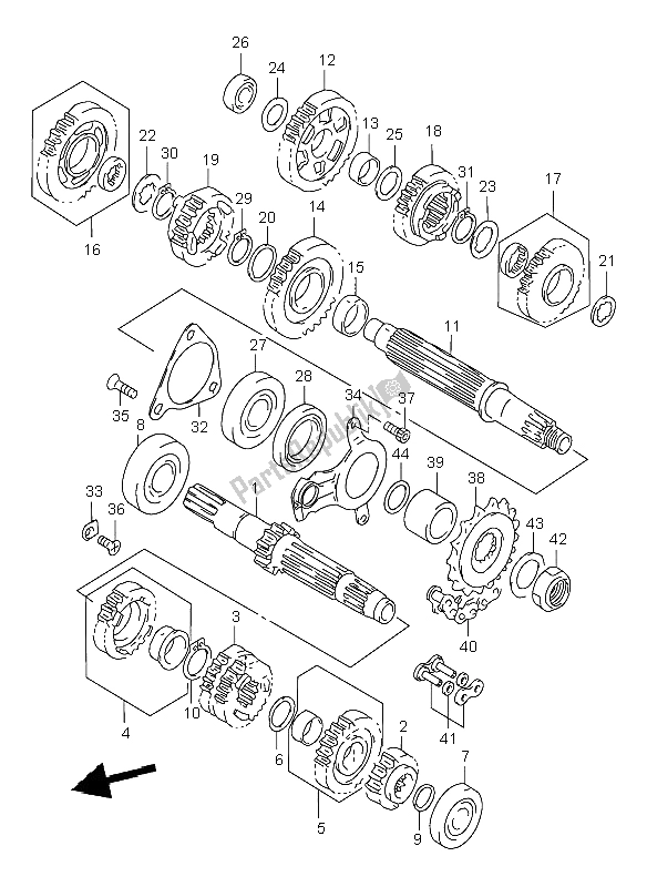 Toutes les pièces pour le Transmission du Suzuki TL 1000R 1999