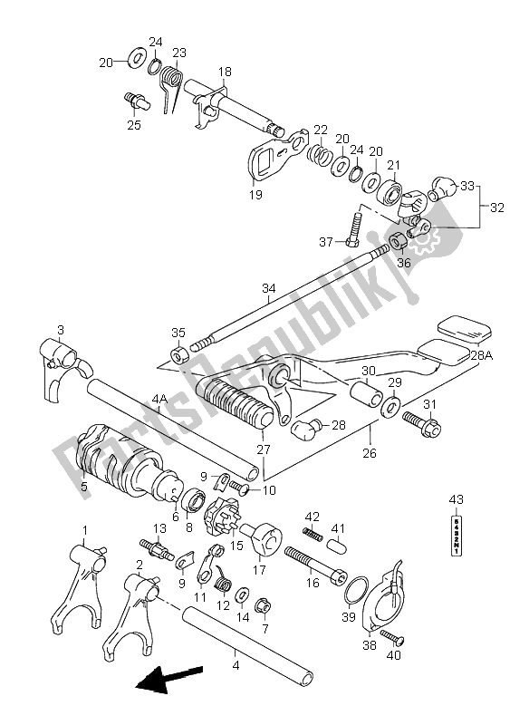 Tutte le parti per il Cambio Di Marcia del Suzuki VL 1500 Intruder LC 1999