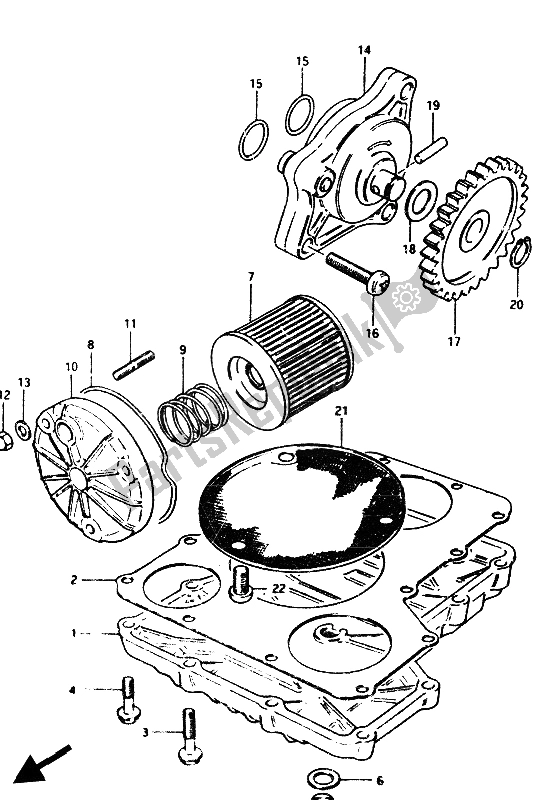 Tutte le parti per il Filtro Dell'olio del Suzuki GS 1100G 1985