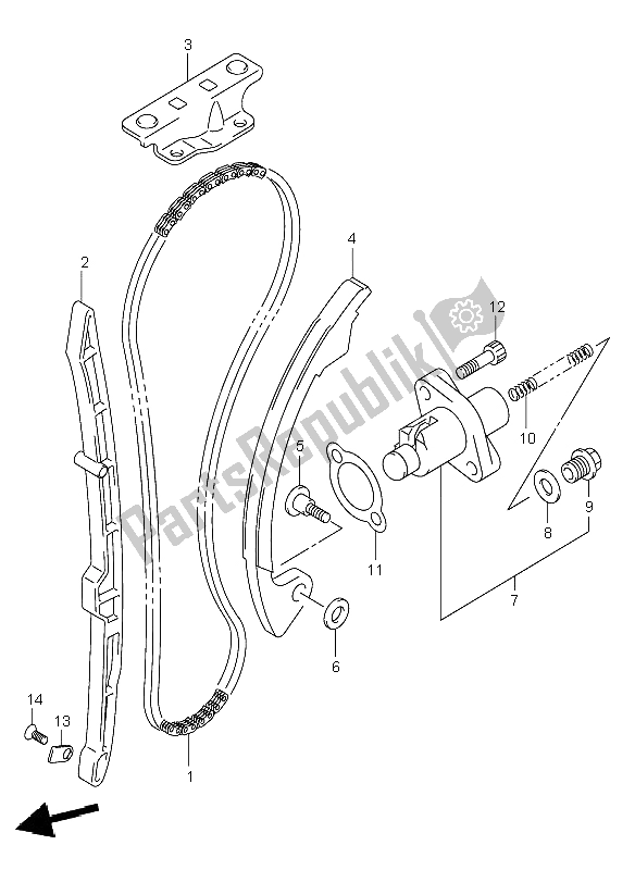 Tutte le parti per il Catena A Camme del Suzuki DR Z 400E 2004