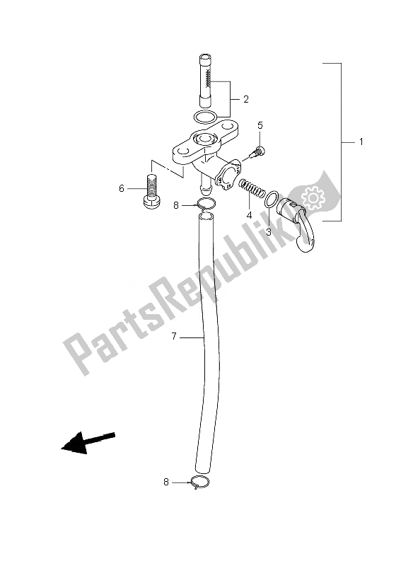 All parts for the Fuel Cock of the Suzuki RM 85 SW LW 2007