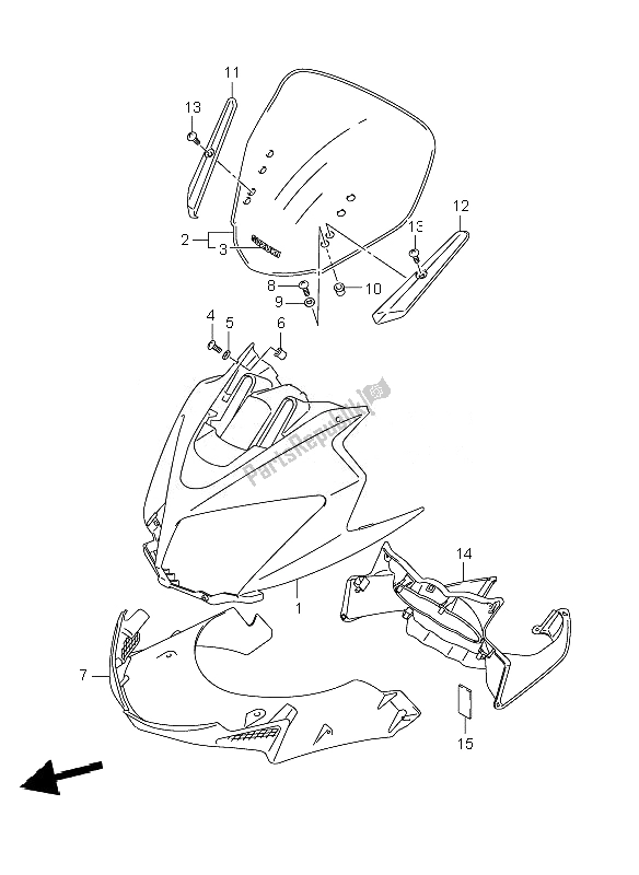 Todas las partes para Cuerpo De Capota de Suzuki DL 1000 V Strom 2010