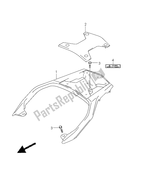 All parts for the Carrier of the Suzuki DL 650A V Strom 2011