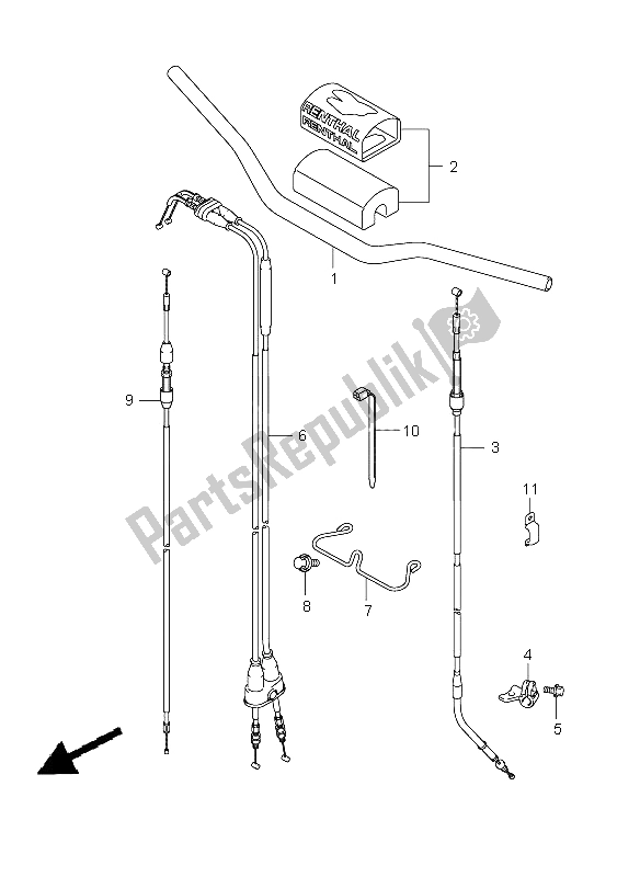 Tutte le parti per il Manubrio del Suzuki RM Z 450 2009