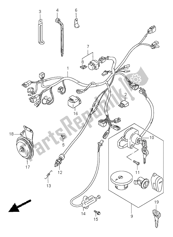 All parts for the Wiring Harness of the Suzuki LS 650 Savage 1996