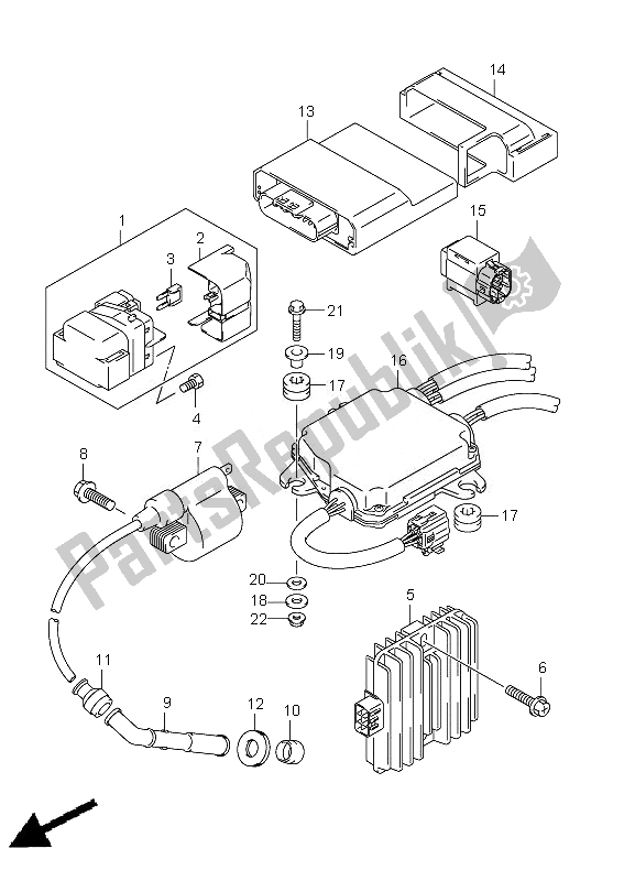 Wszystkie części do Elektryczny Suzuki LT A 750 XPZ Kingquad AXI 4X4 2010