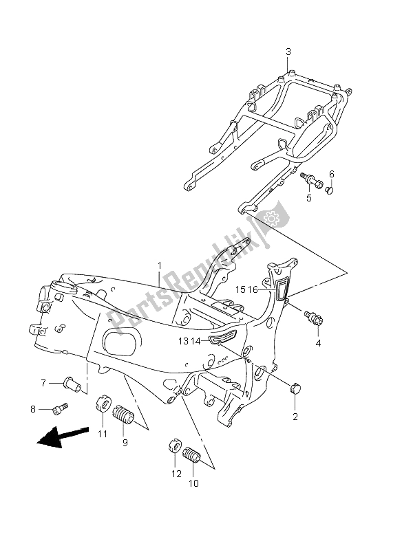 Todas las partes para Marco de Suzuki GSX 1300R Hayabusa 2001