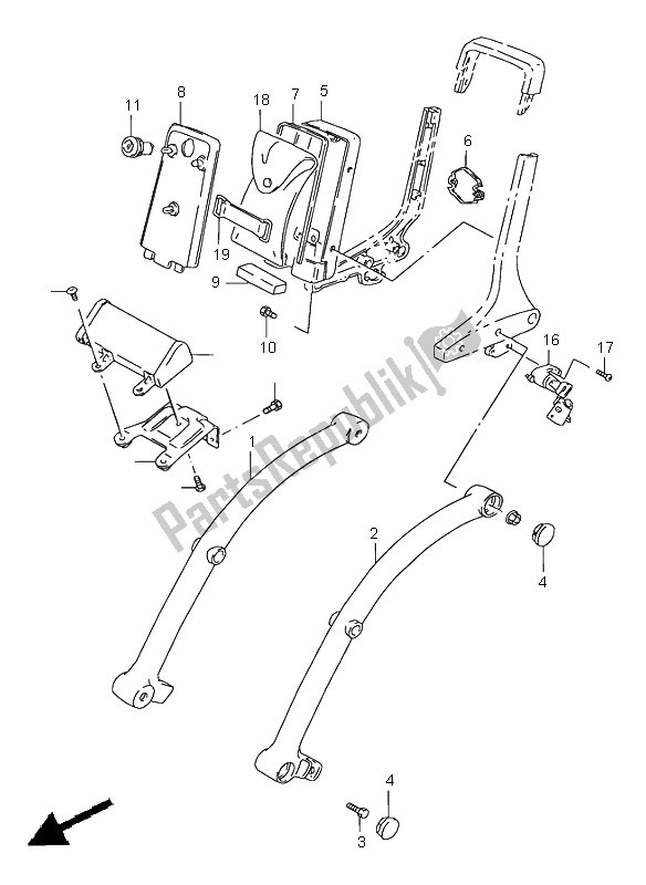Todas las partes para Empuñadura Del Bastidor de Suzuki VS 1400 Intruder 1999