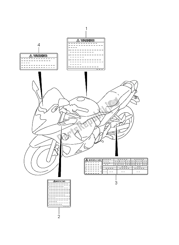 Tutte le parti per il Etichetta (gsx650fu E24) del Suzuki GSX 650 FA 2011