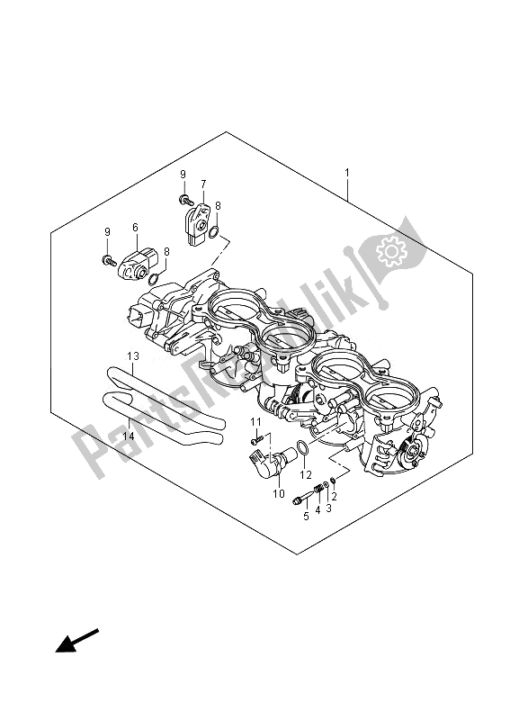 Todas las partes para Cuerpo Del Acelerador (gsx-r750) de Suzuki GSX R 750 2014