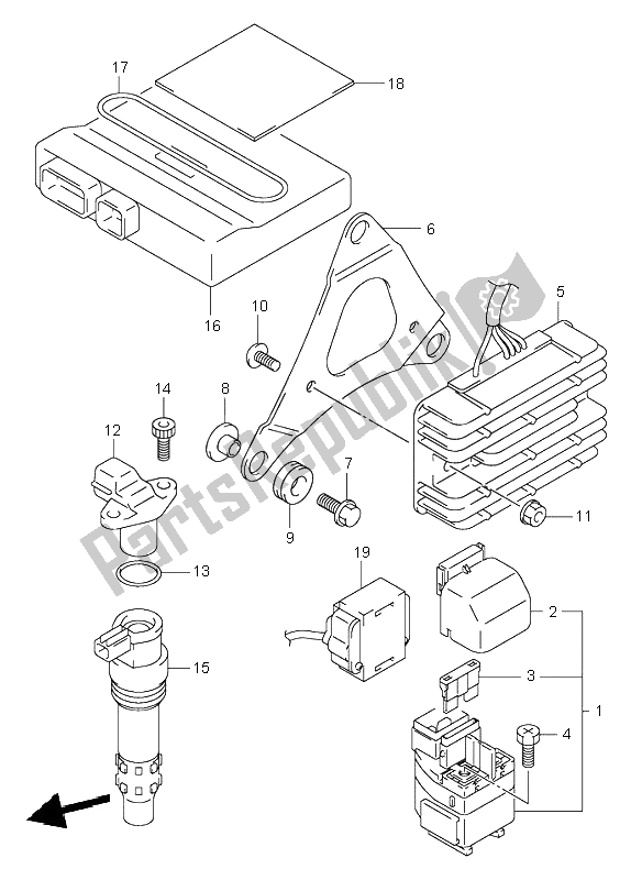 All parts for the Electrical of the Suzuki GSX 1300R Hayabusa 1999