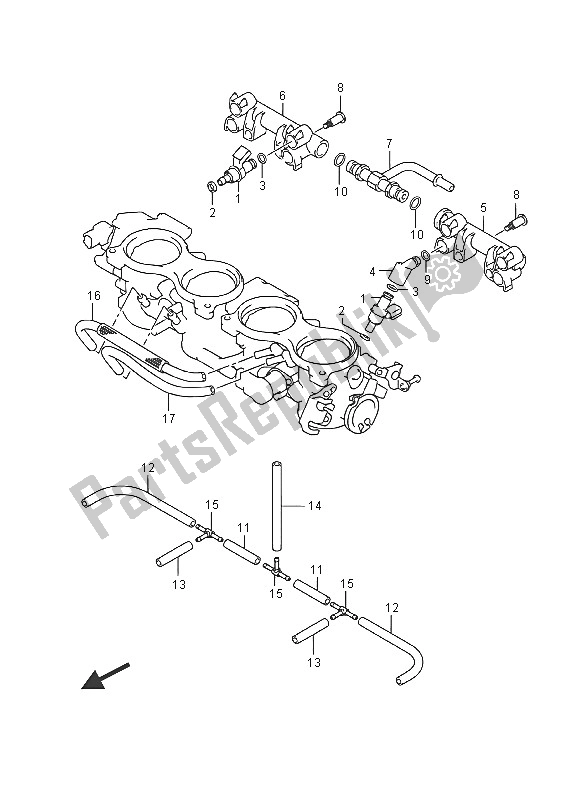 Wszystkie części do W?? I Z?? Cze Korpusu Przepustnicy Suzuki GSX R 1000A 2016