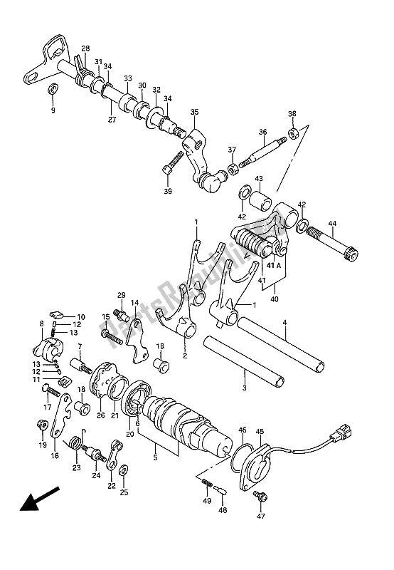 Toutes les pièces pour le Changement De Vitesse du Suzuki GSX 1100G 1991