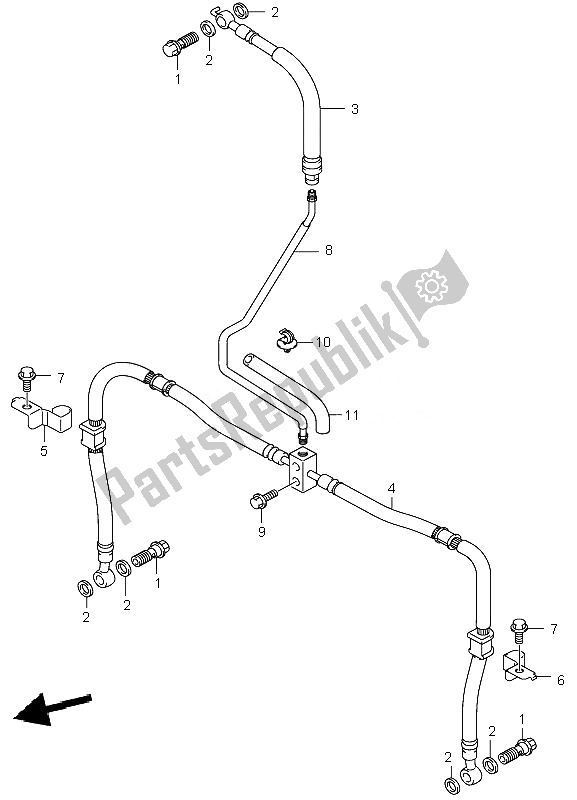 All parts for the Front Brake Hose of the Suzuki LT Z 400 Quadsport 2007