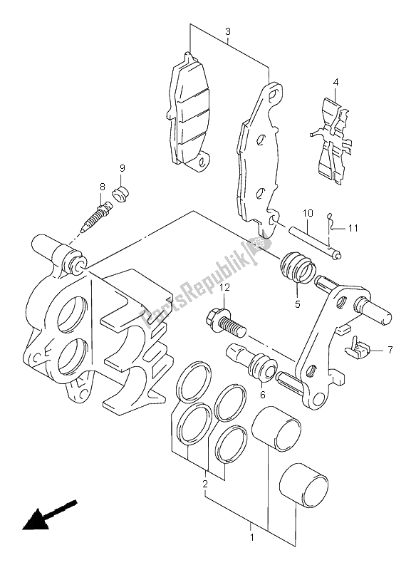Wszystkie części do Zacisk Przedni Suzuki VZ 800 Marauder 2001