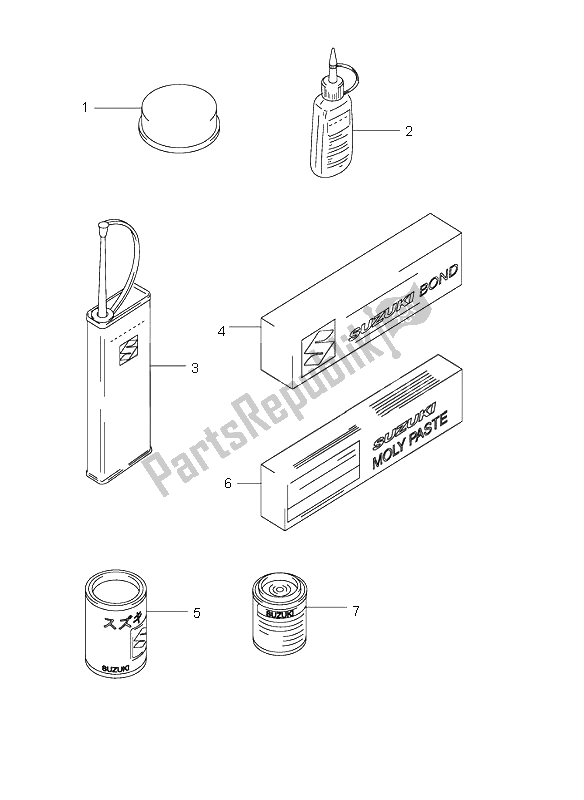 Todas las partes para Opcional de Suzuki GSX 1400 2005